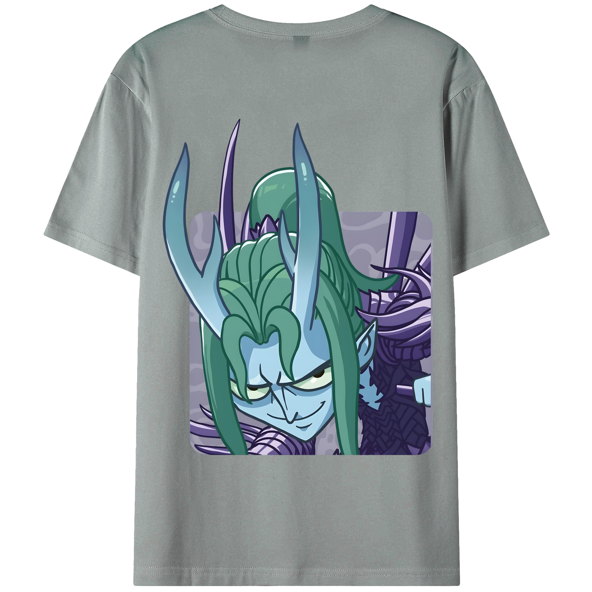 （画像用） Ne Zha 2 ナタ 魔童の大暴れ 綿100％ メンズ半袖Tシャツ（バックプリント） 通気性
